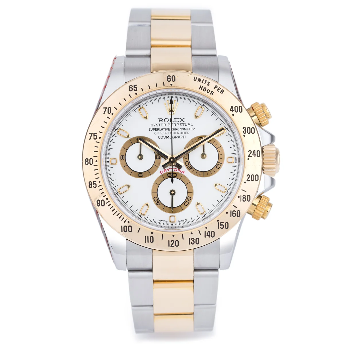 Rolex Daytona | Referenza 116523 | Acciaio inossidabile e oro giallo 18K | Quadrante bianco | Documenti di assistenza Rolex 2025