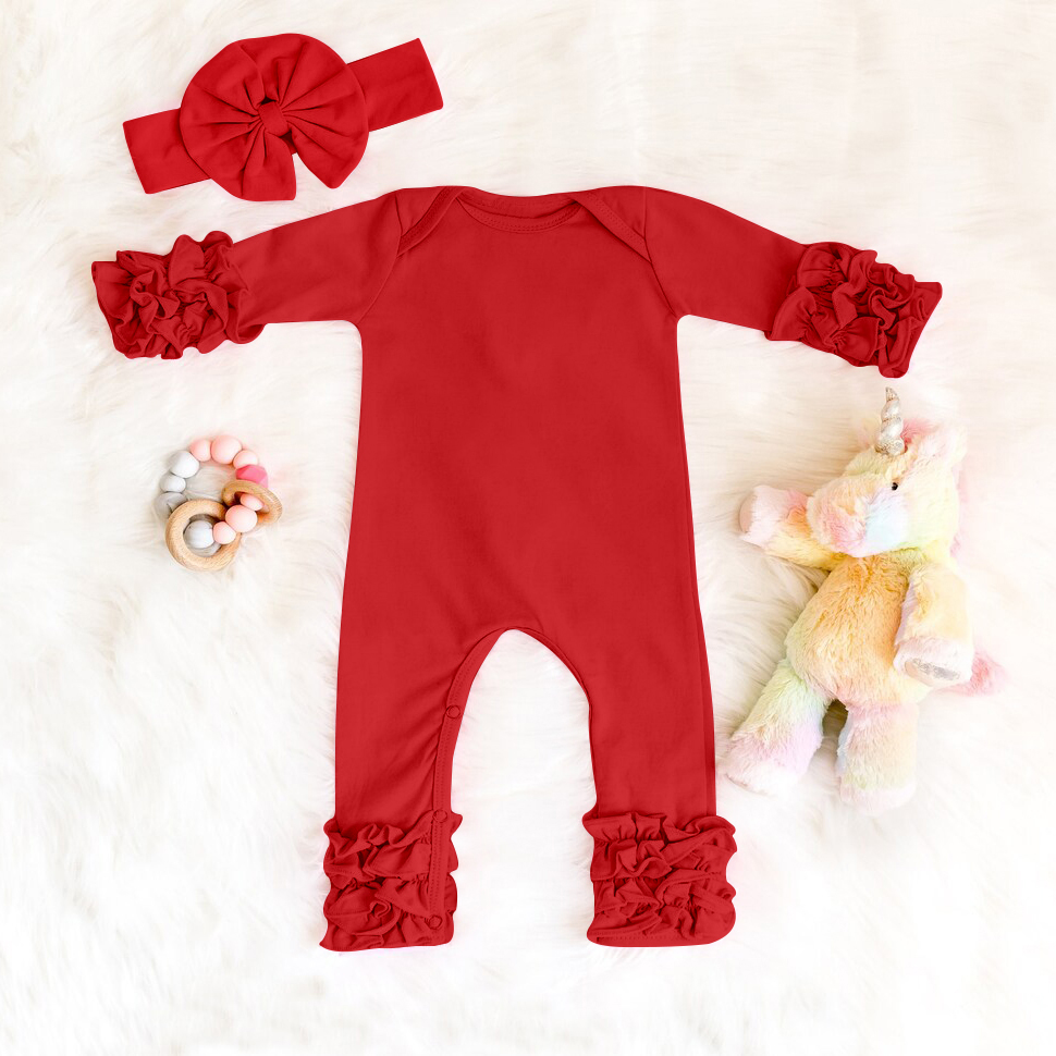 Personalized Newborn Girl Ruffle Coming Home Outfit Gift Romper