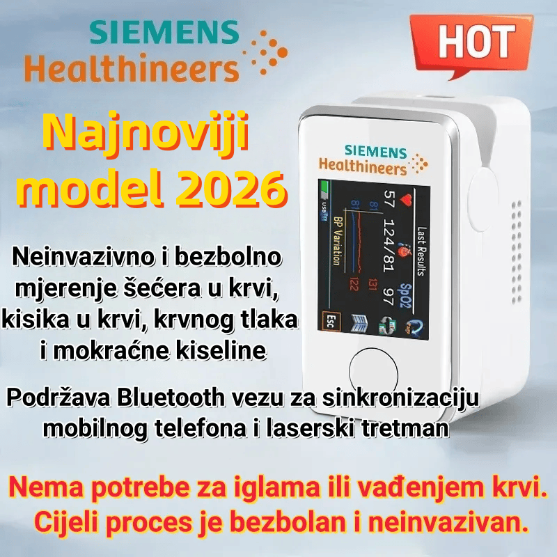 🌈 Inovativni tehnološki bezbolni Siemensov mjerač glukoze u krvi iz 2026.: Pratite dijabetes bez vađenja krvi ili uboda iglom