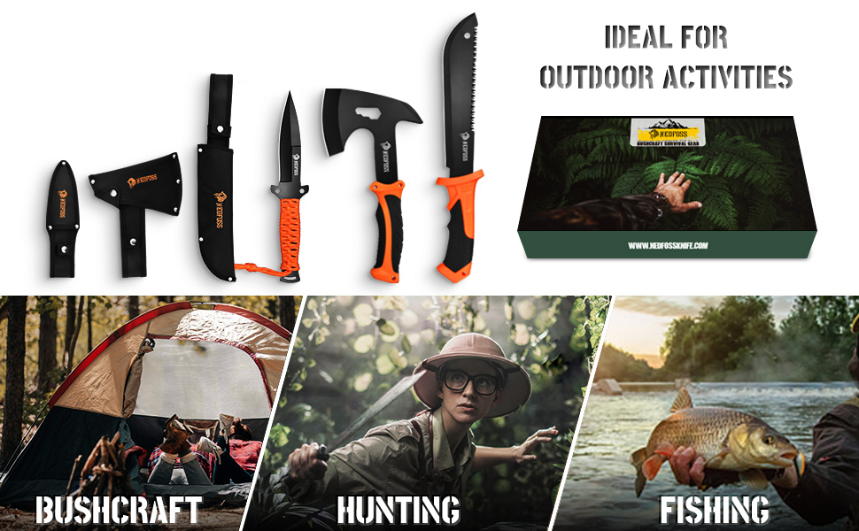 Camping Axe, Machete, Hunting Knife, bushcraft, survival tool