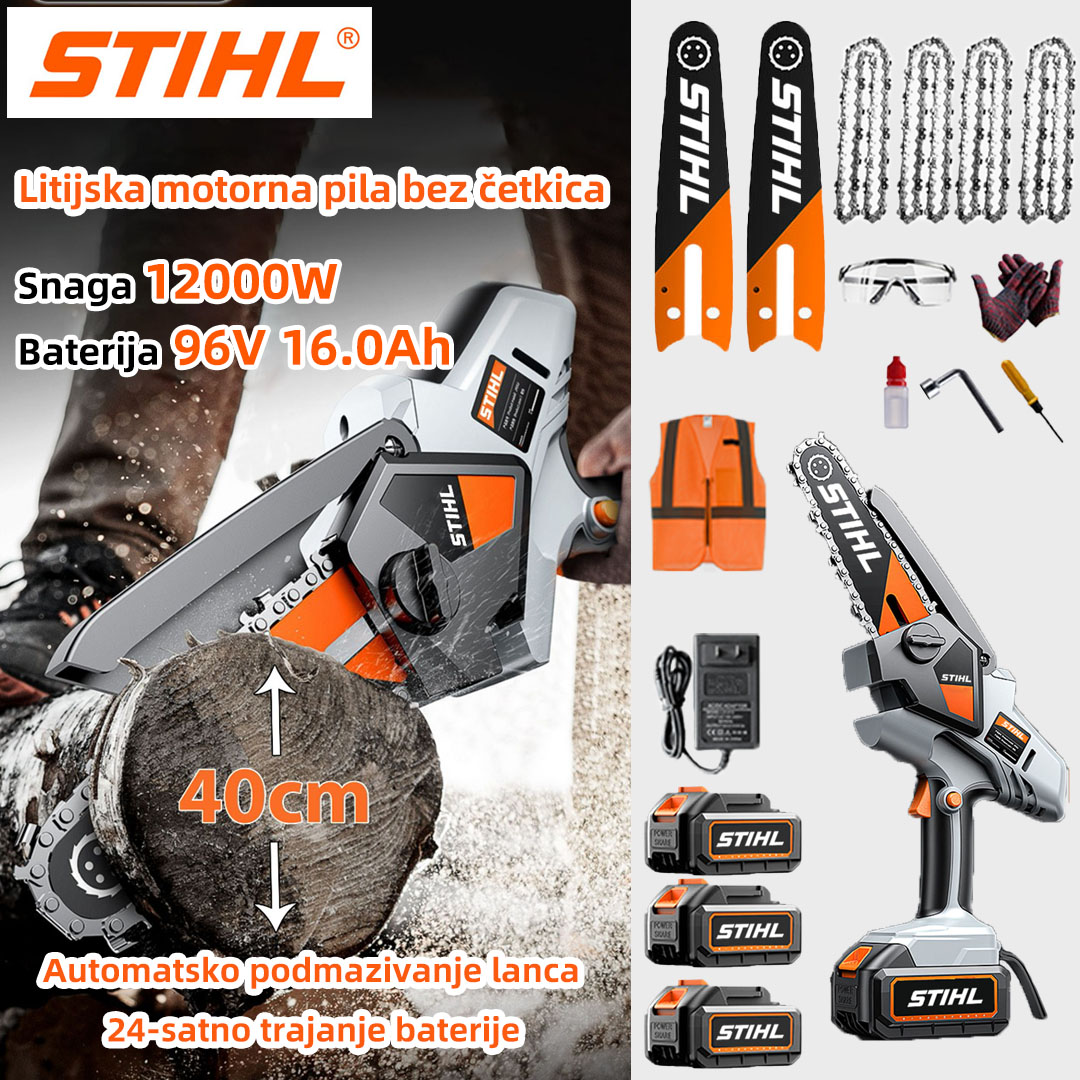 Prijenosna motorna pila STIHL 12000W s litijskom baterijom
