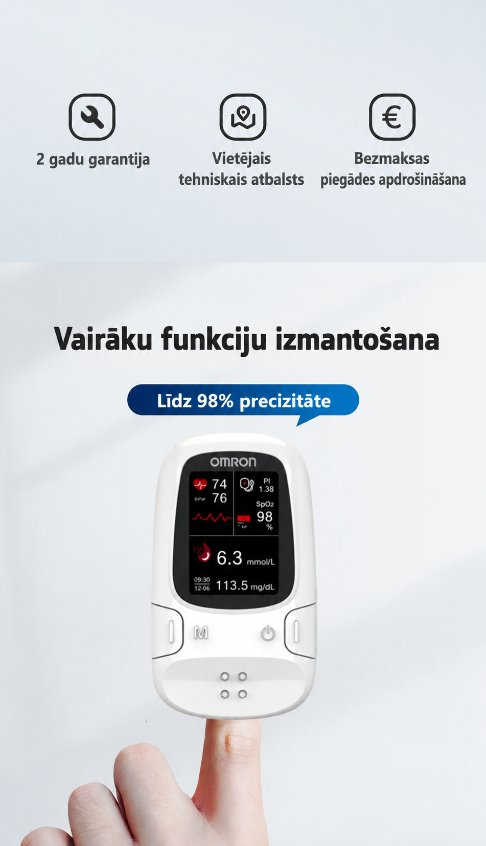 [Oficiālā jauna produkta veicināšana] Siemens daudzfunkciju neinvazīvs asins glikozes mērītājs
