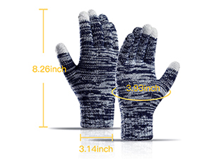 Winter Warm Beanie Hat Scarf and Touchscreen Gloves Set