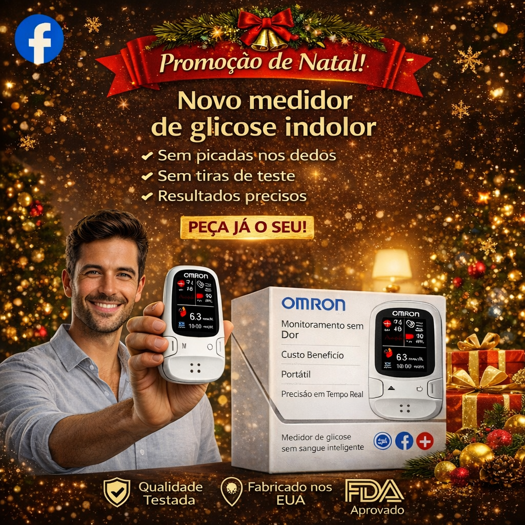 🔥A Omron™ apresenta o novo medidor de glicose inteligente não invasivo lançado no mercado 🔥Feito nos EUA🔥