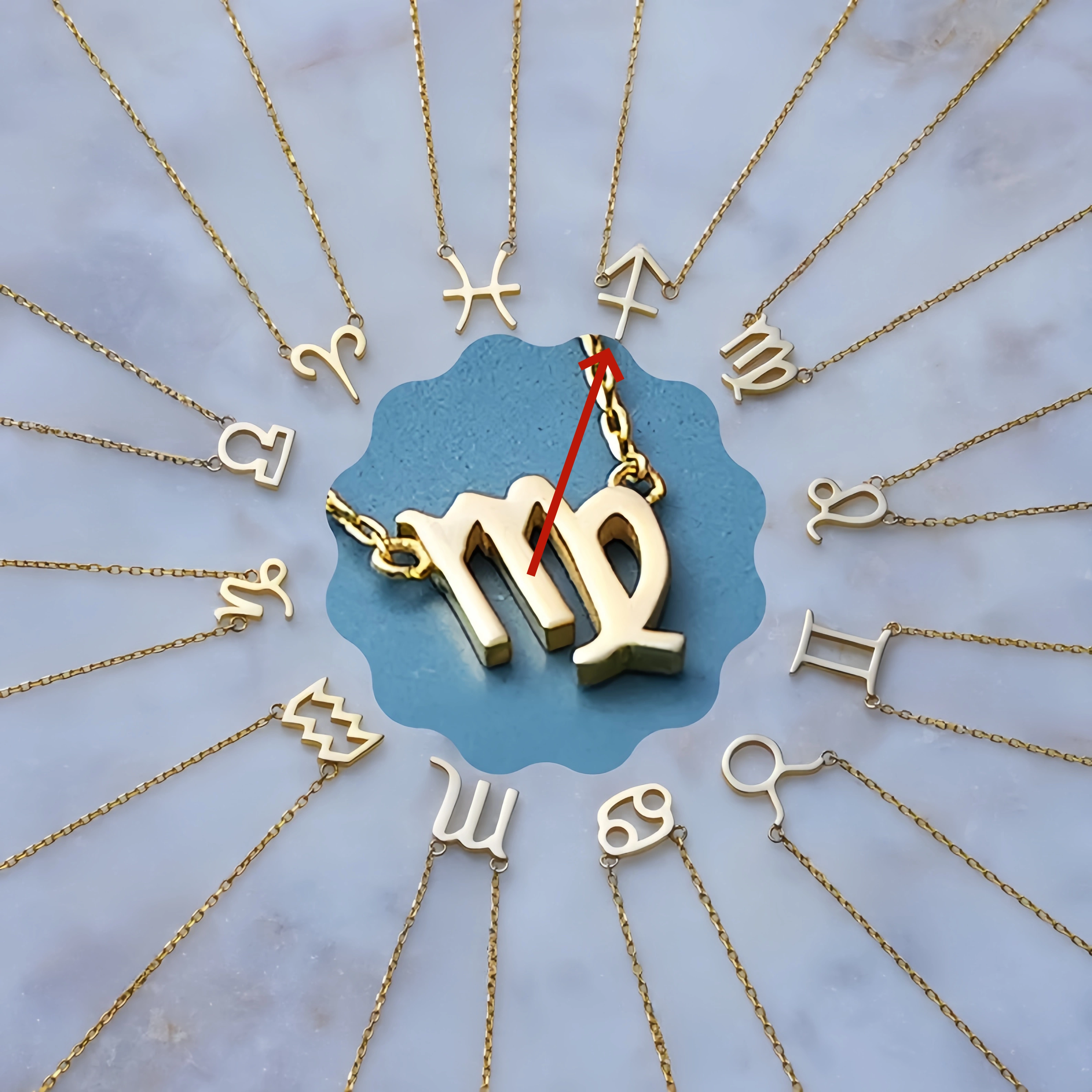 Sconto del 50% su tutto il sito-🌟🌈 Collana esclusiva con segni zodiacali in oro 18 carati ✨🎁 (unisex) regalo perfetto per madre, moglie, marito