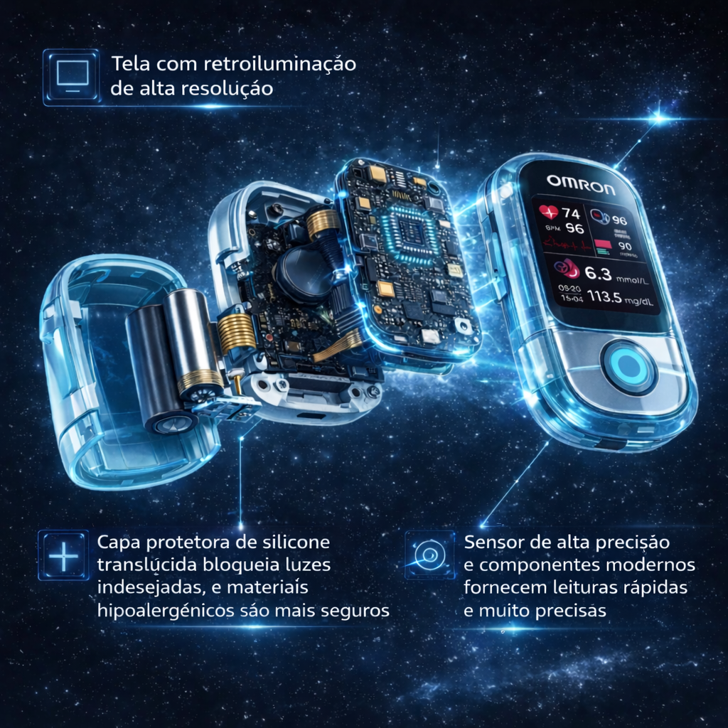 🔥 Acabaram-se as agulhas e a dor! | Medidor de Glicose Sanguínea Não Invasivo Omron™ – Monitorização fácil e precisa da glicemia, onde quer que esteja 🔥