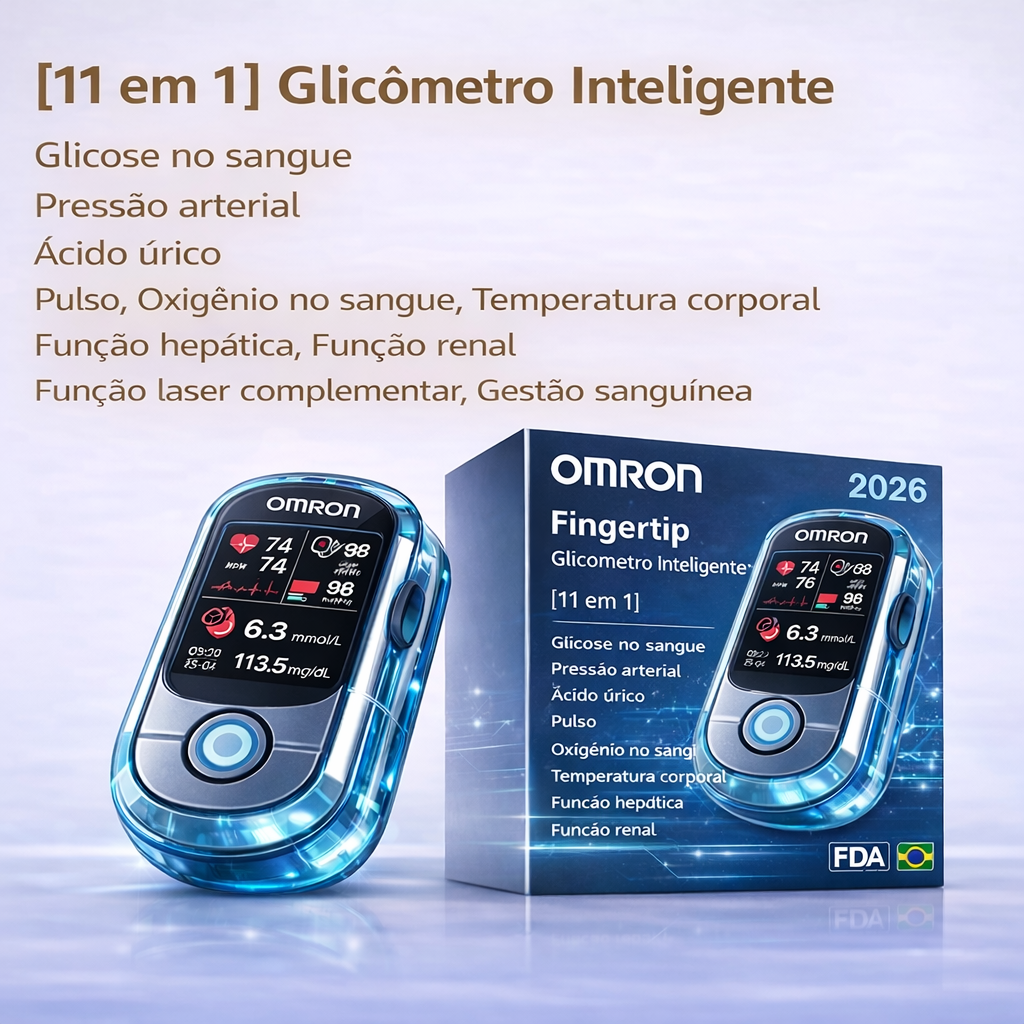 🔥 Acabaram-se as agulhas e a dor! | Medidor de Glicose Sanguínea Não Invasivo Omron™ – Monitorização fácil e precisa da glicemia, onde quer que esteja 🔥