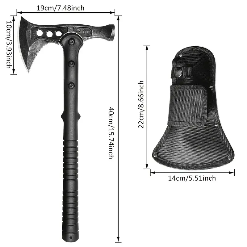 tactical survival axe, tactical survival axe portable camping hatchet with nylon sheath for outdoor hiking emergency birthday gifts christmas gifts details 2