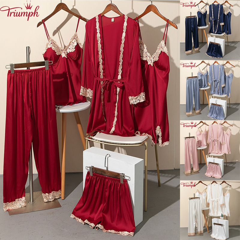 Triumph - Pigiama in seta ghiaccio 5 pezzi