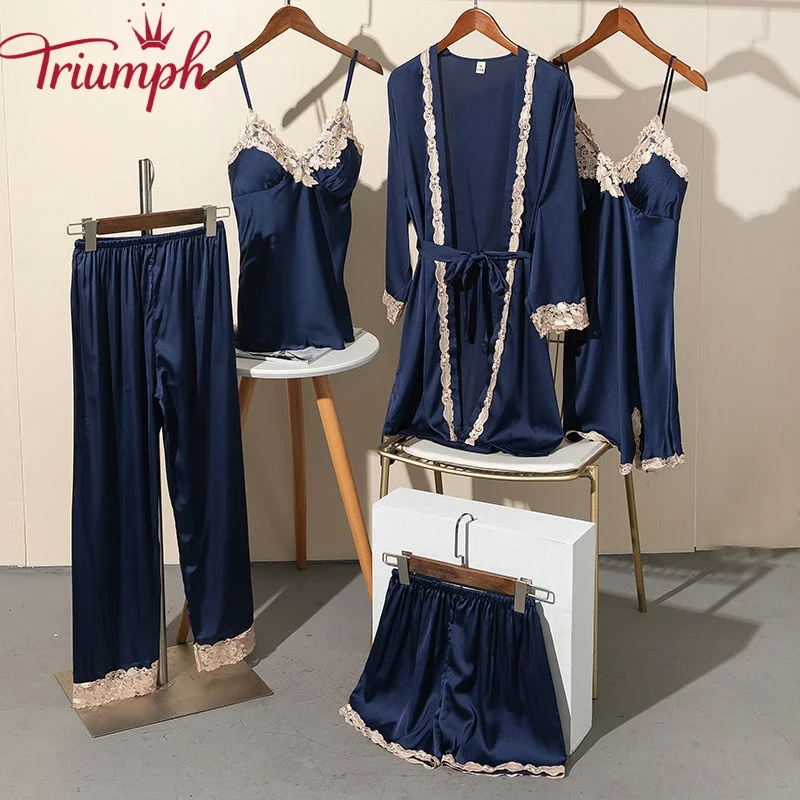 Triumph - Pigiama in seta ghiaccio 5 pezzi