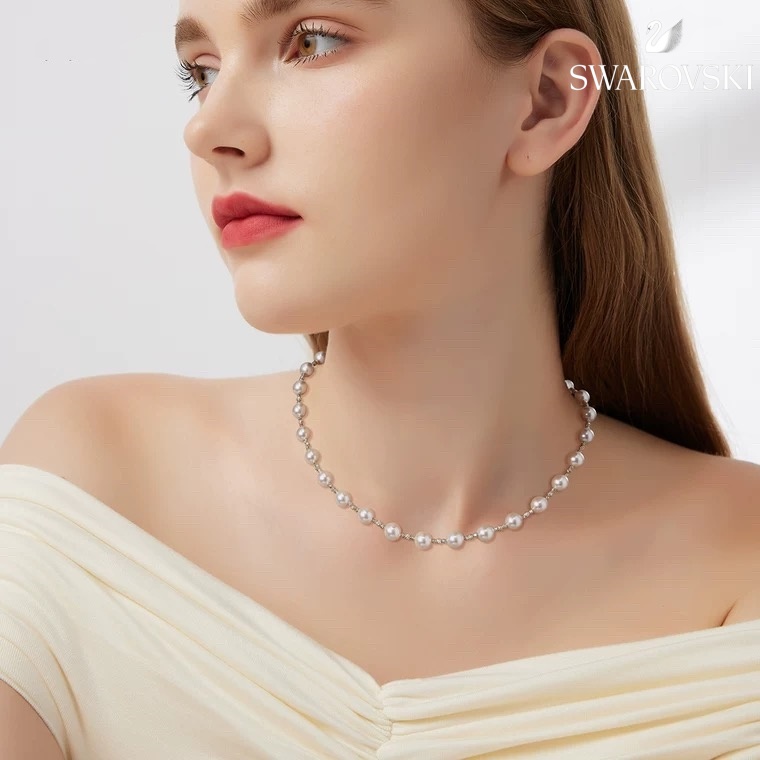 Swarovski Ελαφρύ πολυτελές μαργαριτάρι κλείδας αλυσίδα