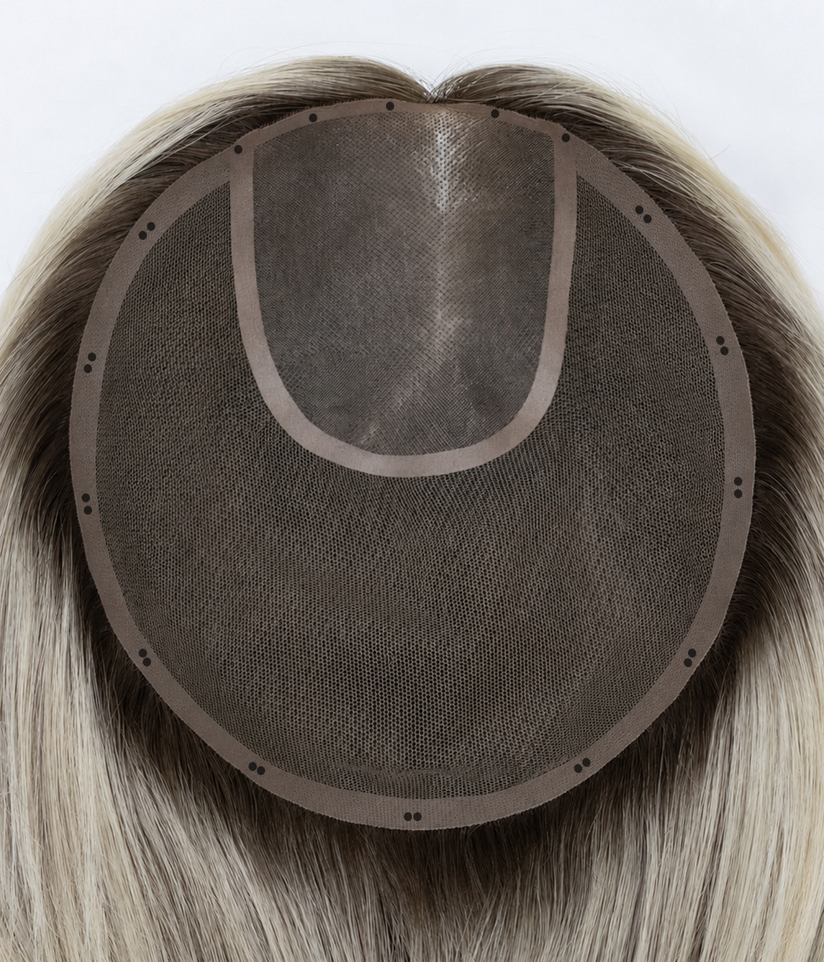 7.5''x 8'' Bead-in Topper | Mono Base Lace Back Design | Breathable Large Coverage Bead Installation Hair Topper