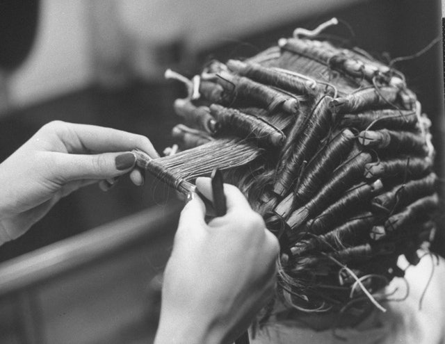 Men's hair system curly perm