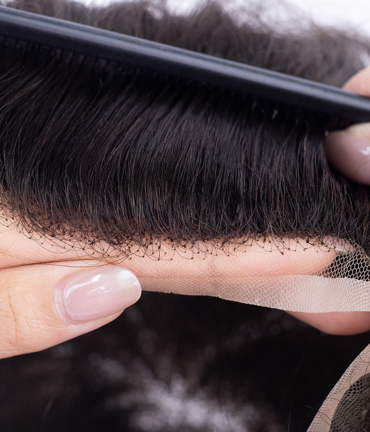 PRACTICE MEN HAIR SYSTEMS - Swiss Lace- 8"x10" Lace Hair System For Men | For Active Lifestyle