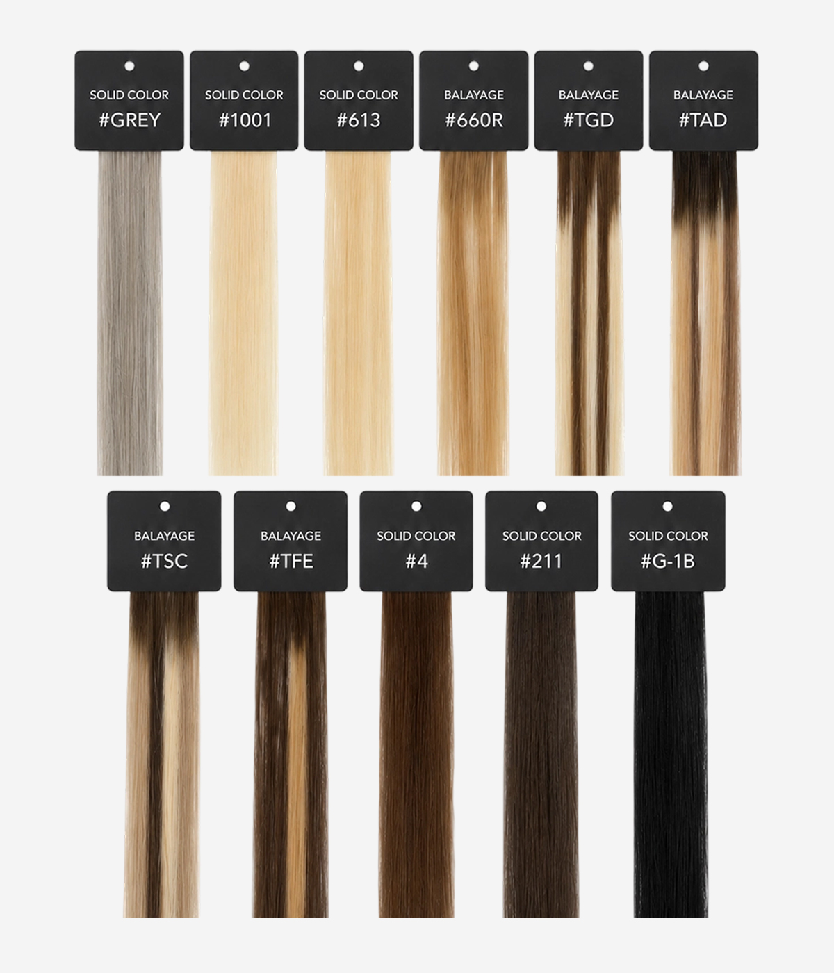 Hair Topper Color Ring | Balayage & Solid Shades | Professional Matching Tool