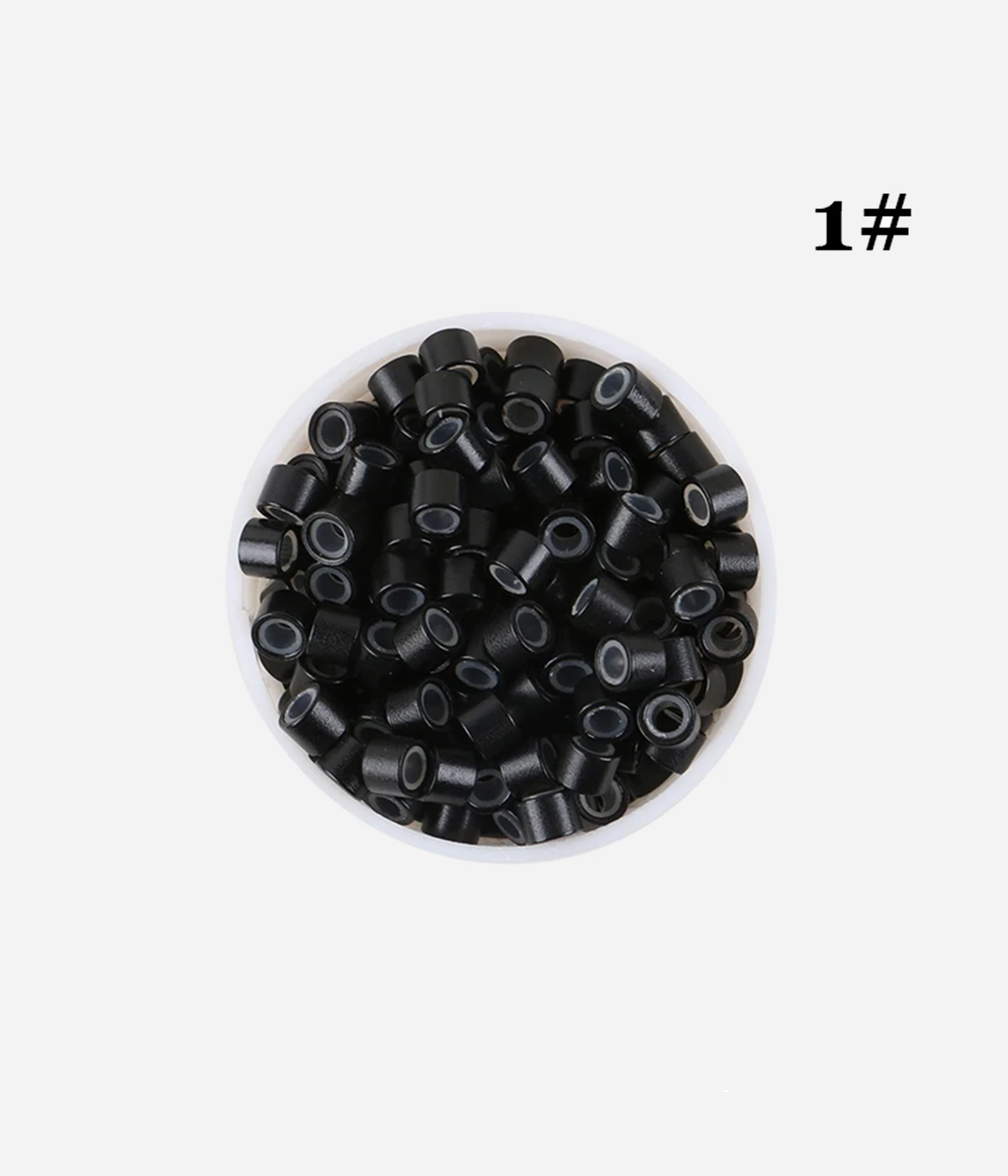 Hair Extension  Aluminum With Silicone  Beads 5.0x3.0x3.0mm