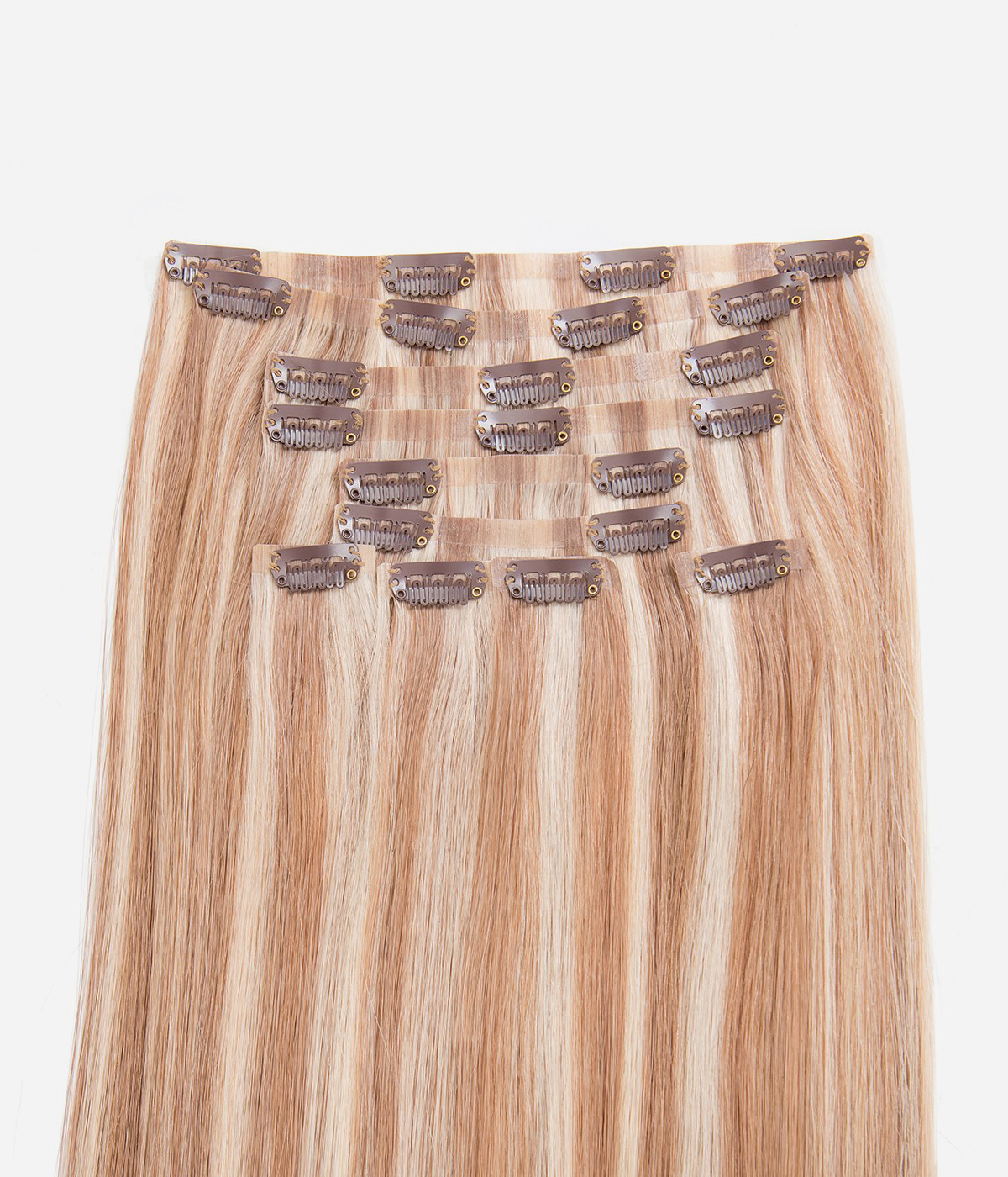 18" 160G 10 Pieces Invisible Clip-in Human Hair Extensions