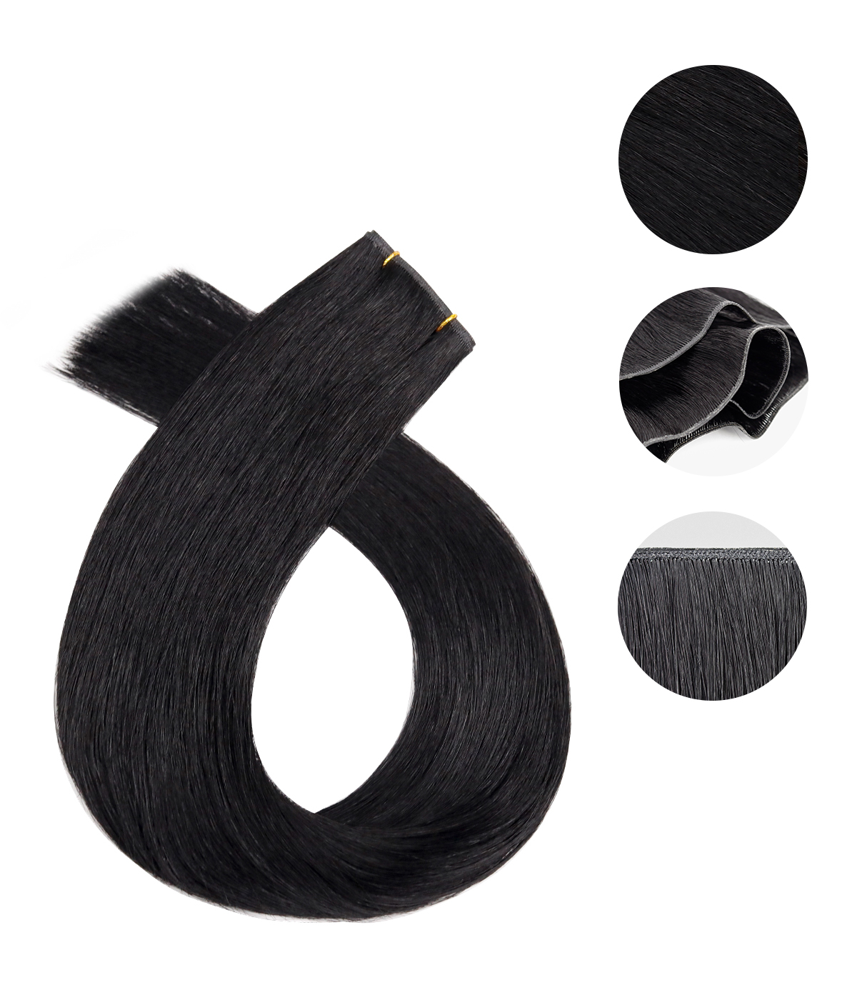 Delux European Genius Weft 100% Virgin Remy Human Hair Extensions for Pro 100g