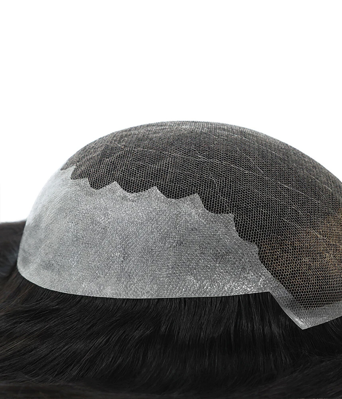 7"x9" French Lace with Polyskin Sides Human Hair Topper | Breathable, Natural Hairpiece for Women’s Hair Loss