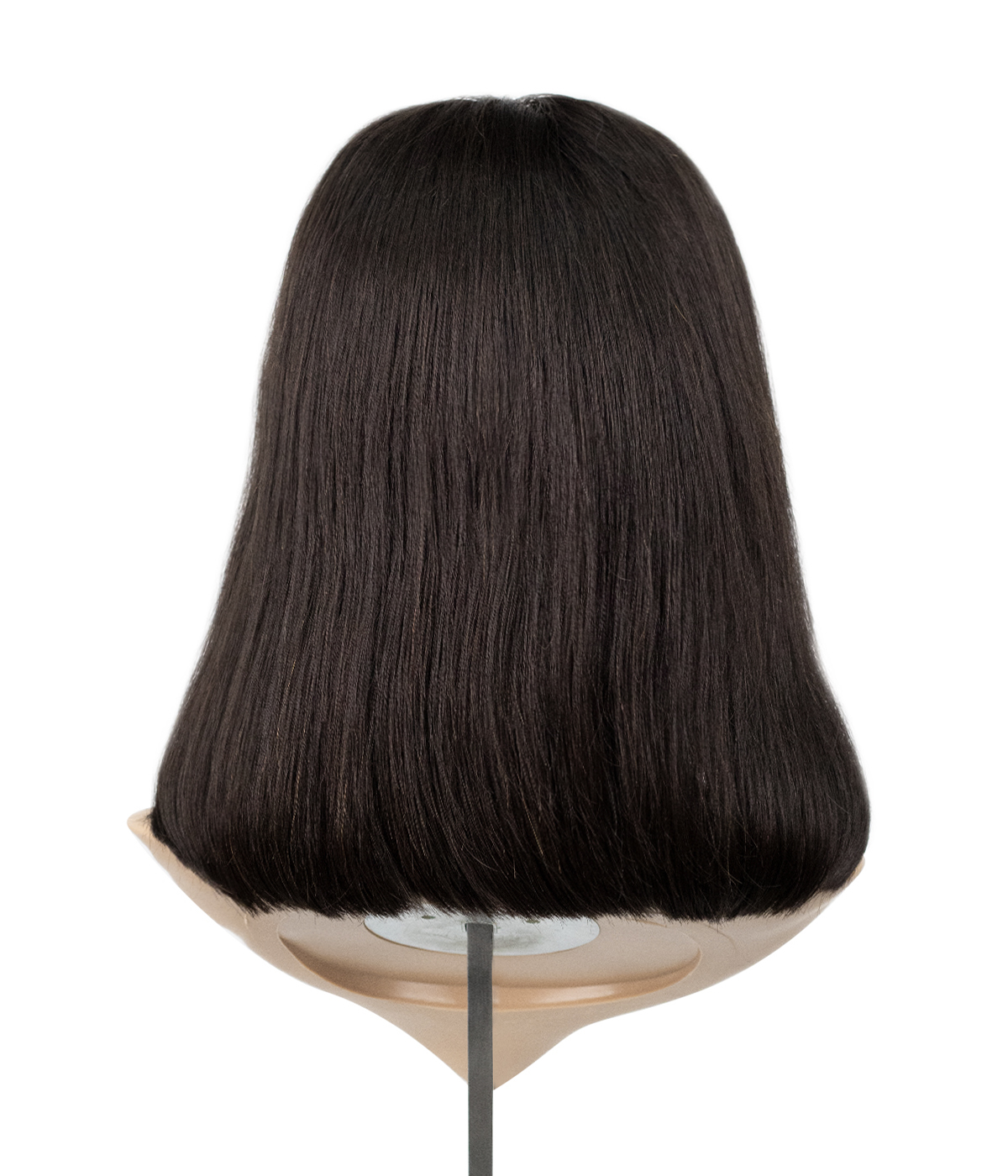 Natural Black Remy Human Hair Lace Front Wig | Short Bob Hairstyle | Bleached Knots