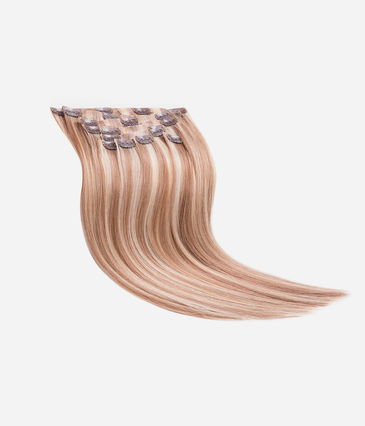 18" 160G 10 Pieces Invisible Clip-in Human Hair Extensions