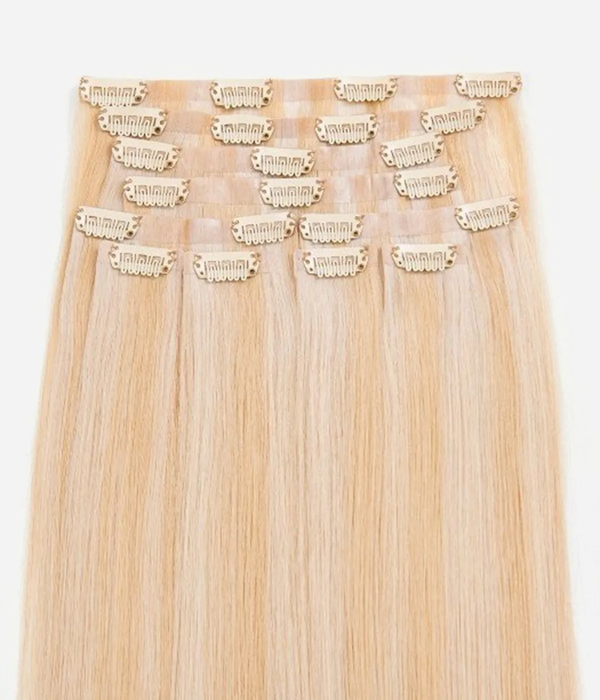 18" 160G 10 Pieces Invisible Clip-in Human Hair Extensions