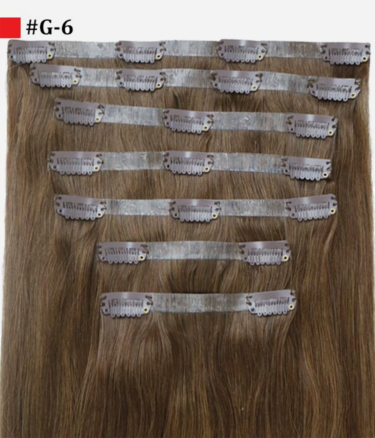 20" 160G 7 Pieces Invisible Clip-in Human Hair Extensions