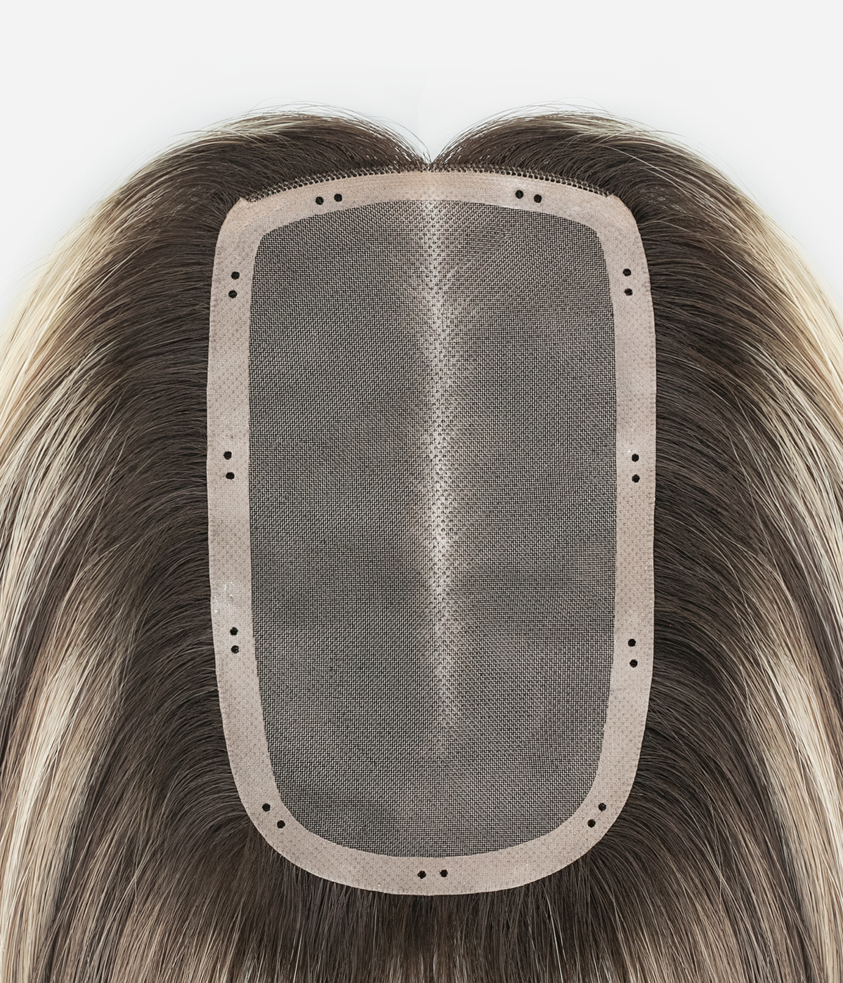 Upgraded 3''x 5'' Bead-In Topper | Flat Top Mono Base | Natural Hairline Bead Installation Hair Topper