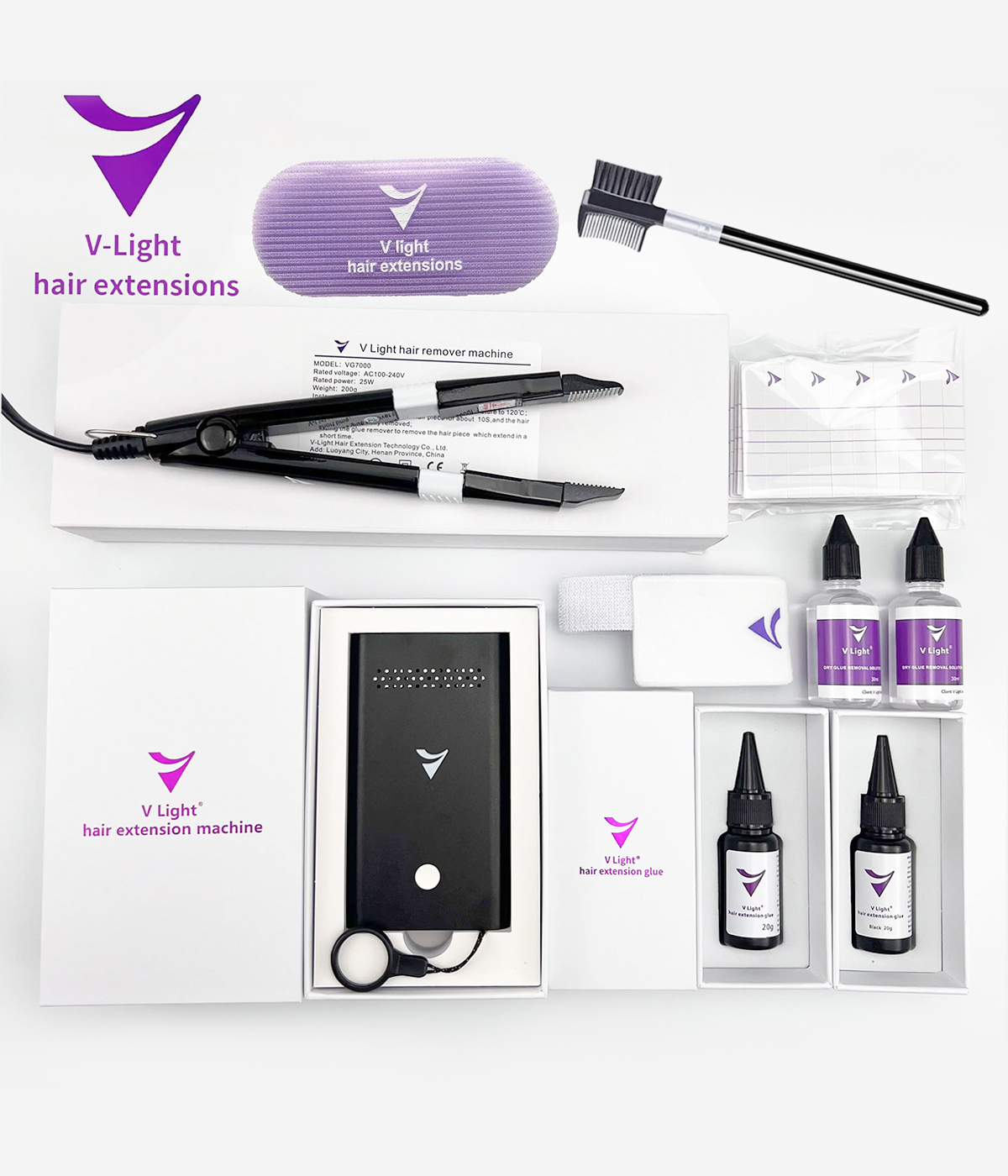  V-LIGHT Hair Extension Machine Kit | Invisible Hair Extension 