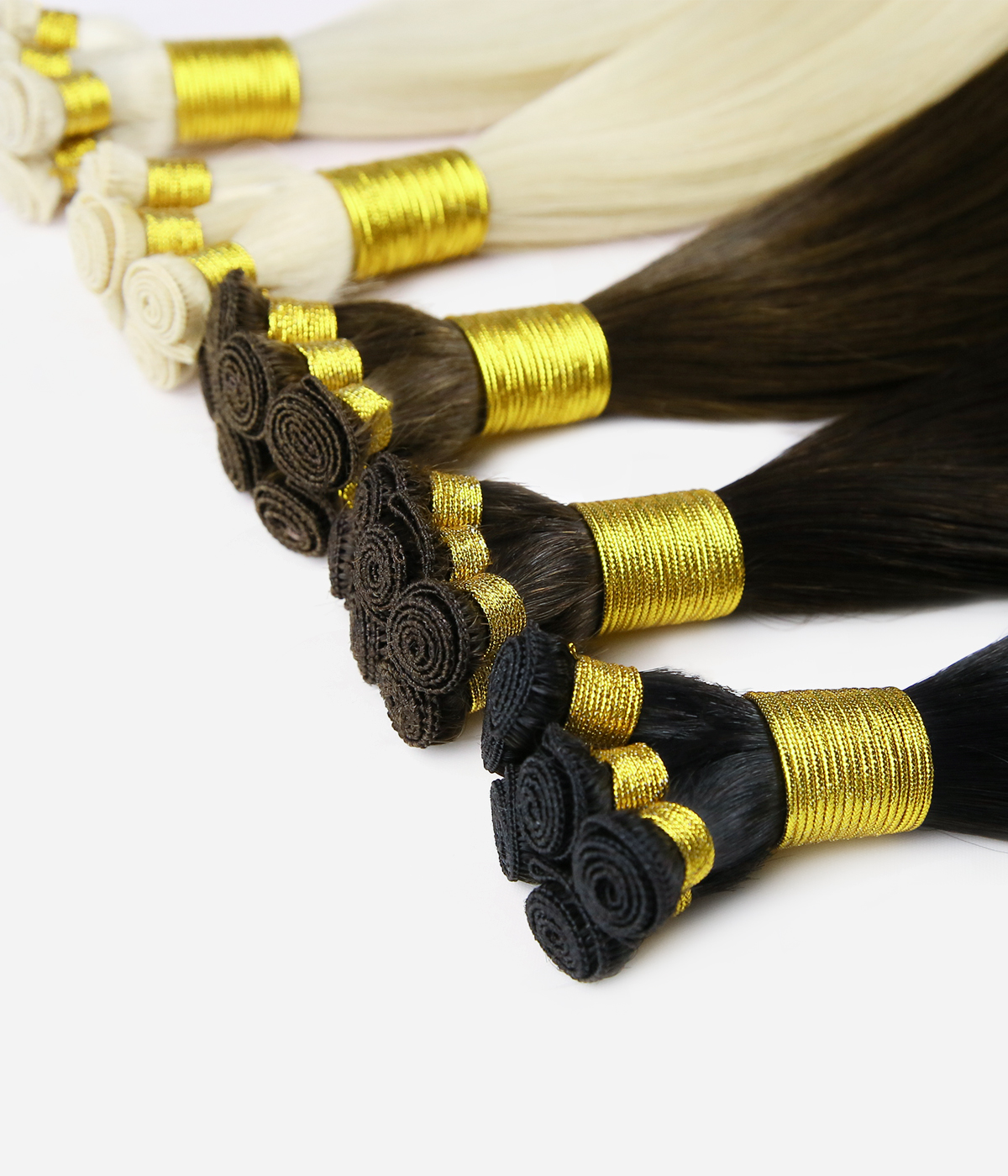 100G Hand-tied Weft-Remy Human Hair Extensions