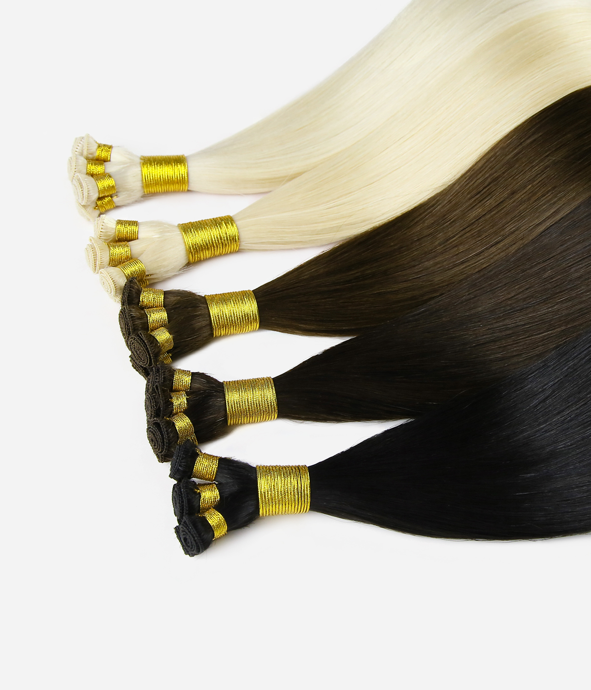 100G Hand-tied Weft-Remy Human Hair Extensions