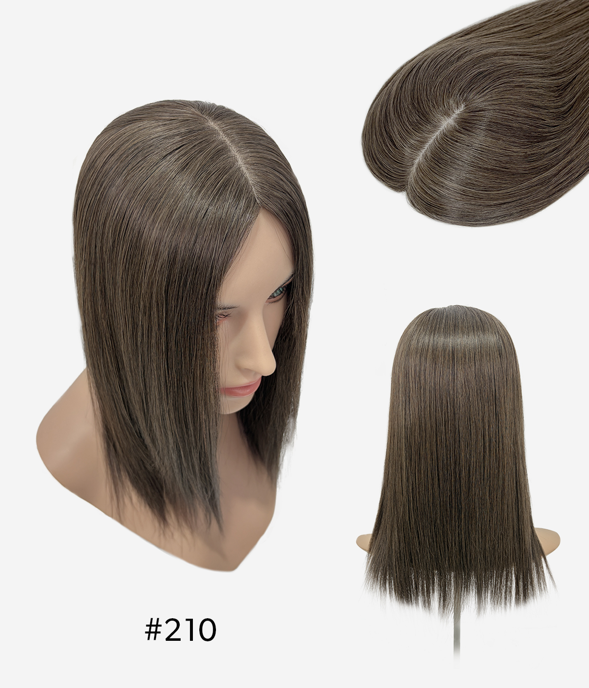 6"x6" Silk Top Human Hair Topper | Natural Scalp Look | Crown Coverage