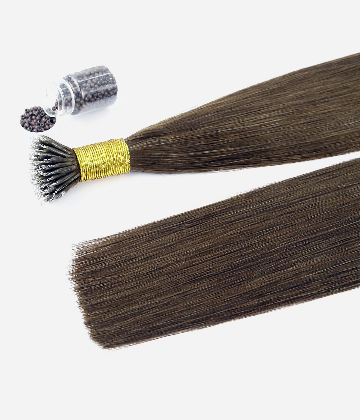 Delux Upgrade Micro ring - Nano Ring 100% Virgin Human Hair Extensions for Pro 100g