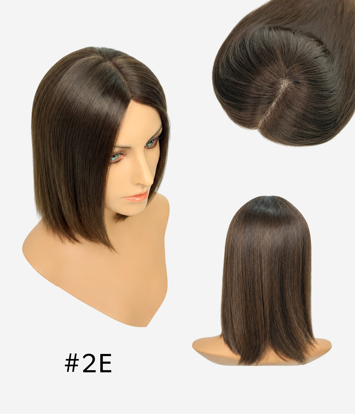 7''x 8'' European Virgin Hair Mono Top Topper –Natural Fine Hair Texture | Pre-Cut Layers | Wholesale