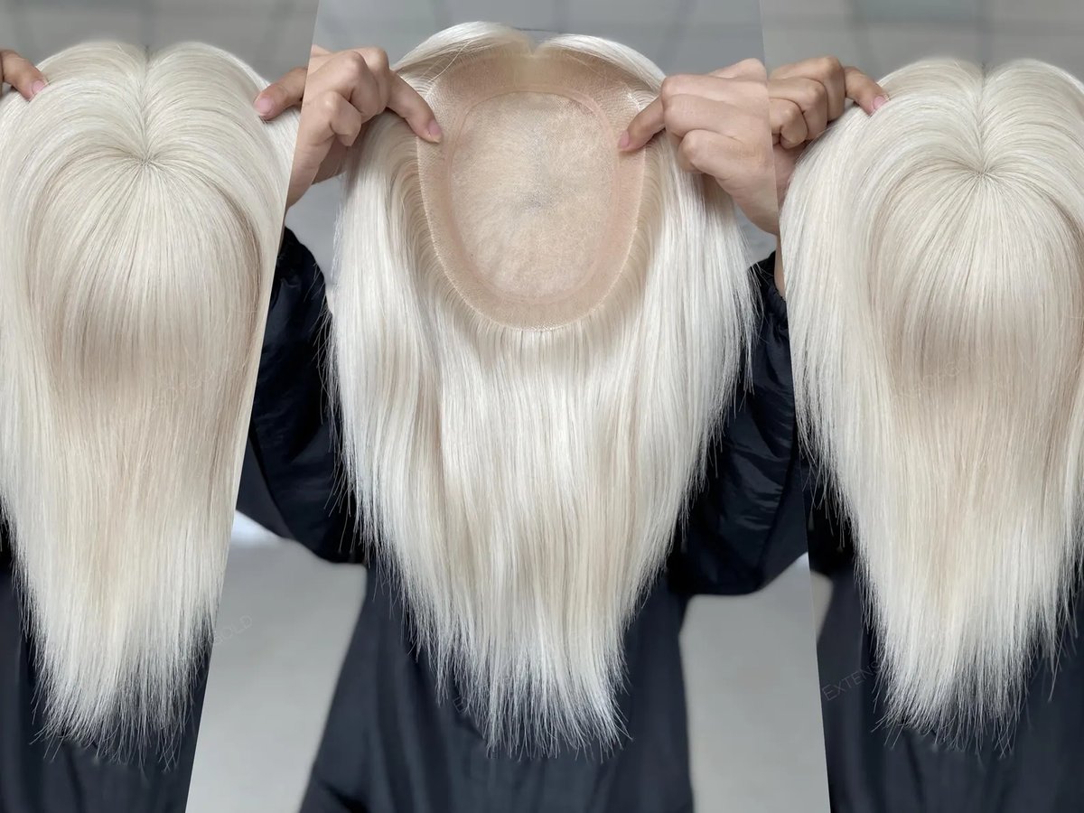 Grey hair topper