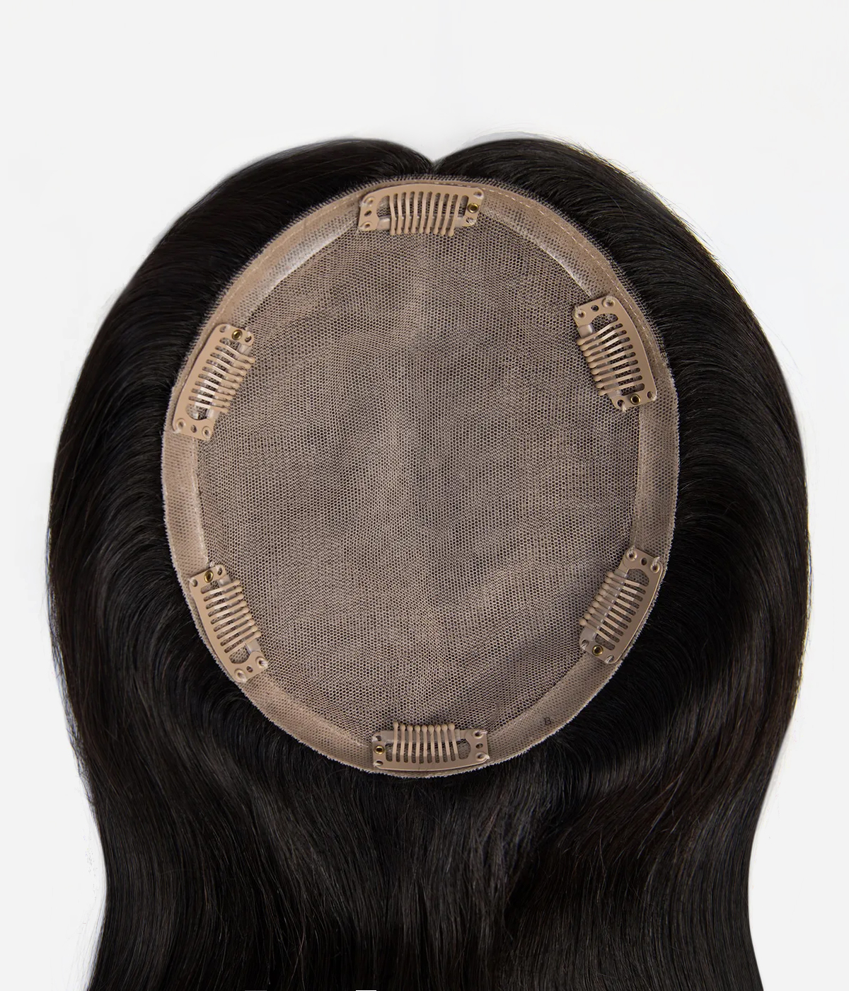 6"x7" Full Silk Base European Human Hair Topper | 100% Handtied | European Hair Topper