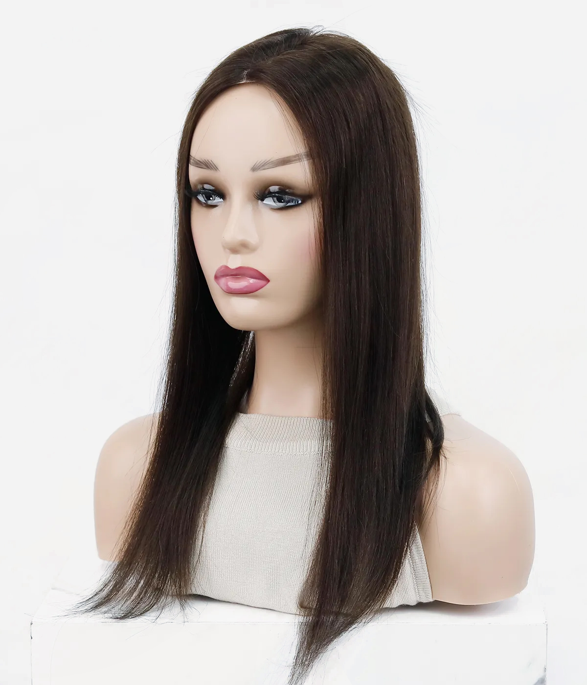 5.5"x6.5" Full Mono Human Hair Topper | Low Density