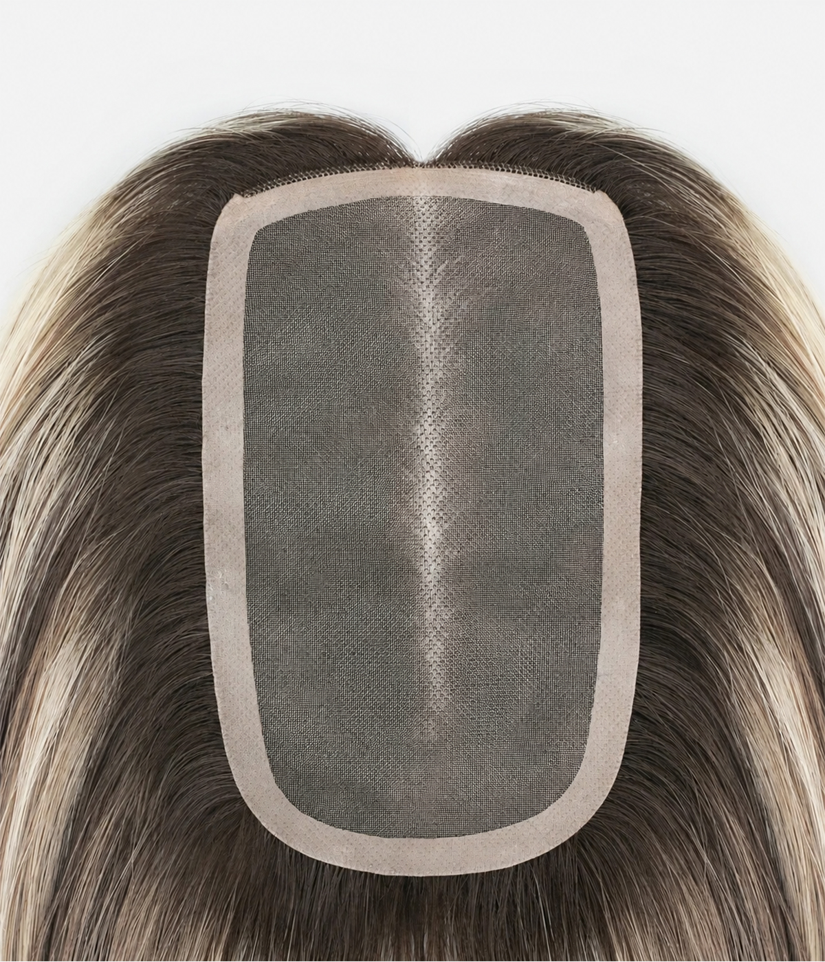 3″×5″ Full Mono Topper | PU Perimeter Edge | Natural Hairline Hair Topper