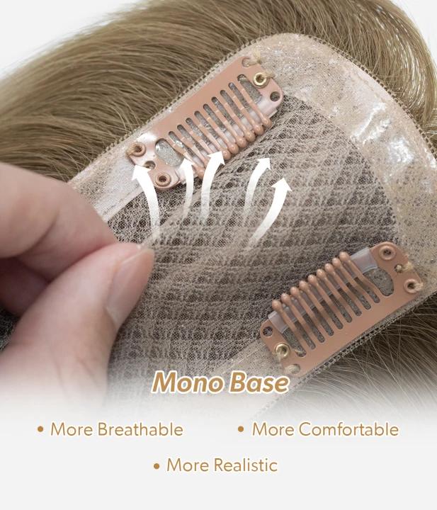 3"x5" Mono Topper 100% Virgin Human Hair for Thinning Crown Wholesale