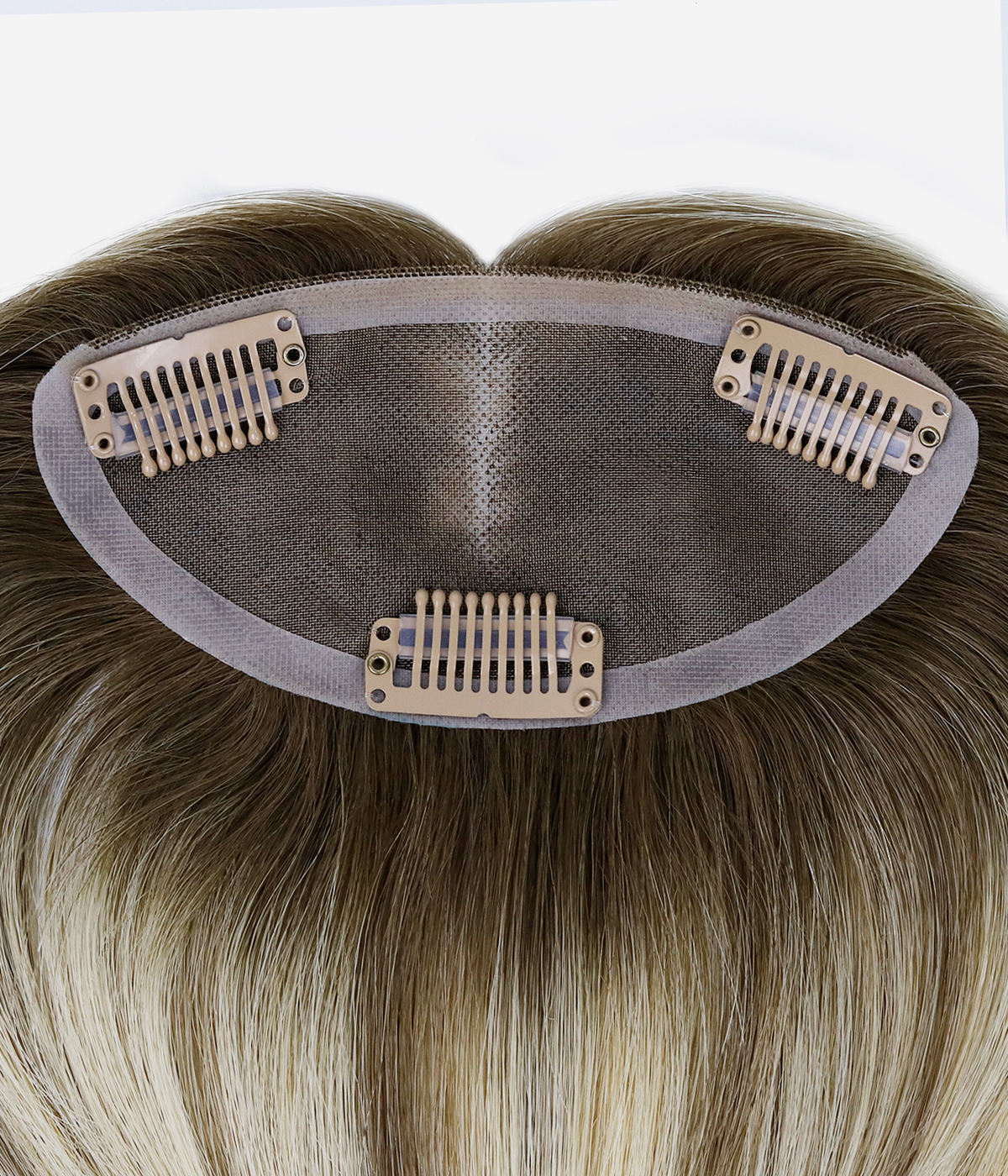 4.5'' × 2.75'' Mono Top Human Hair Topper | Professional Mesh Integration | Salon Exclusive