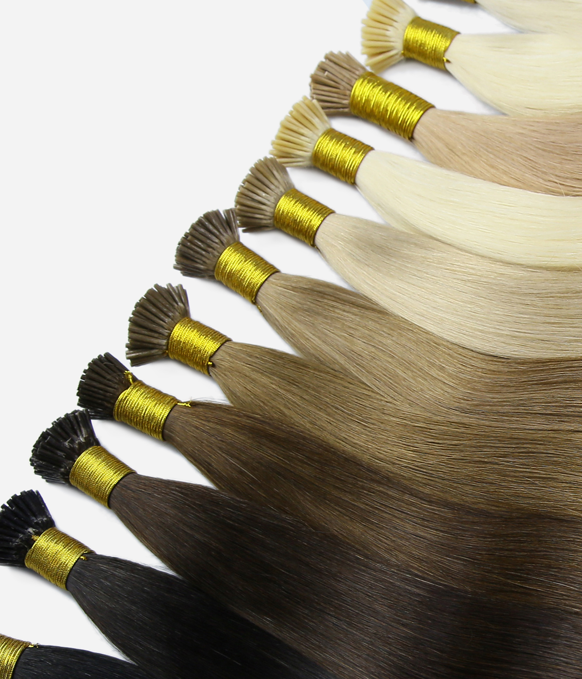 Delux Keratin Fusion I tip Bonded 100% Virgin Human Hair Extensions for pro 100g