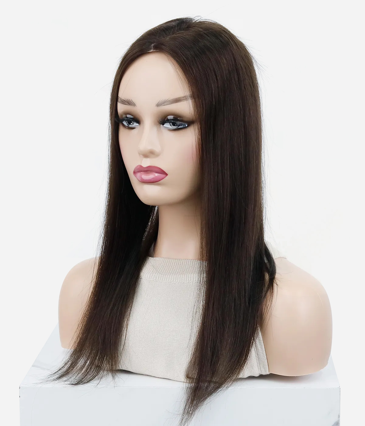2.75"x6" Full Mono Human Hair Topper for Thinning Hairline | Low Density