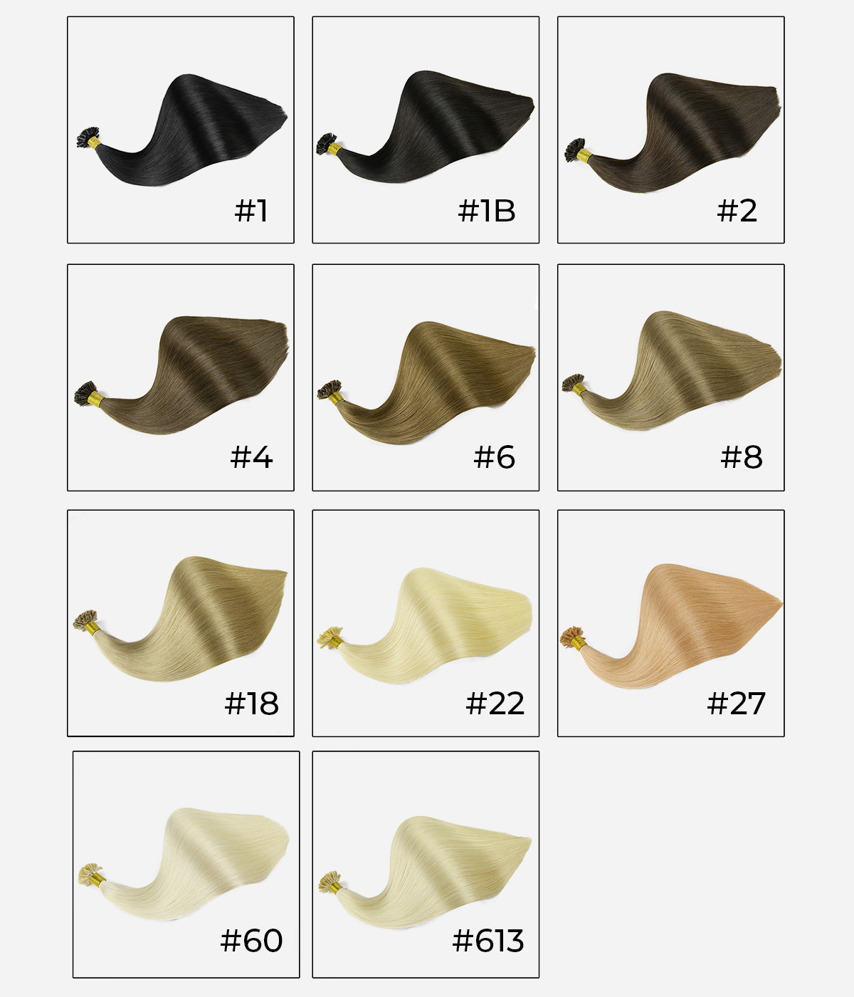 Delux Keratin Fusion U tip Bonded 100% Virgin Remy Human Hair Extensions for pro 100g