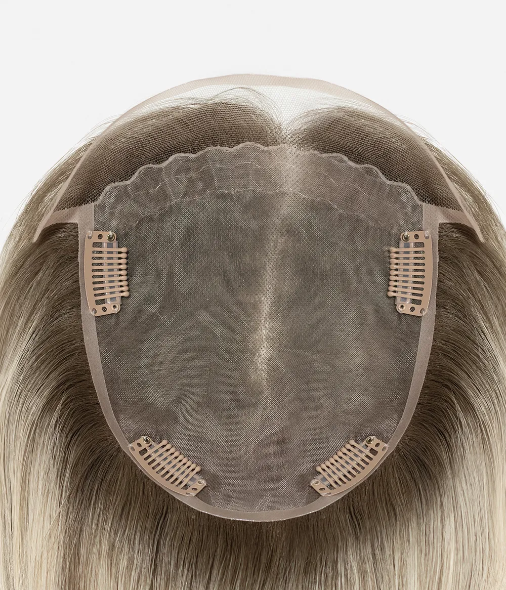 5.5" × 6.5" Mono Top with Lace Front | Wave-Contour Hairline | Salon Professional Hair Topper