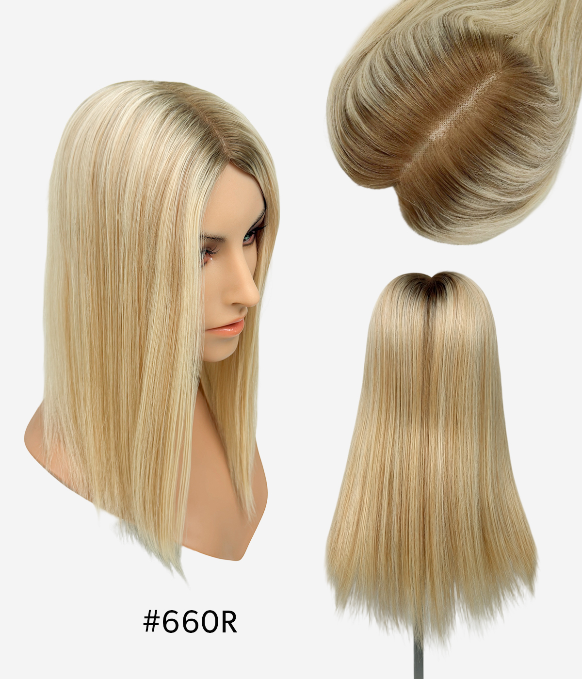 6''x6.5'' Bead-in Topper | Mono Base Lace Back Design | Breathable Medium Coverage Bead Installation Hair Topper