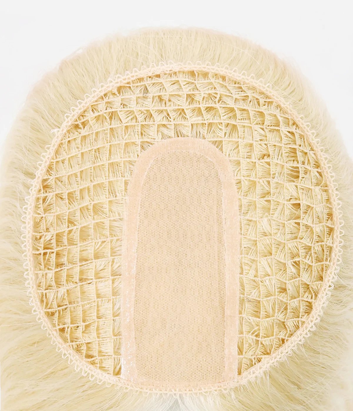6"x6.5" Silk Part Human Hair Topper with Full Hand-tied Fish Net Around