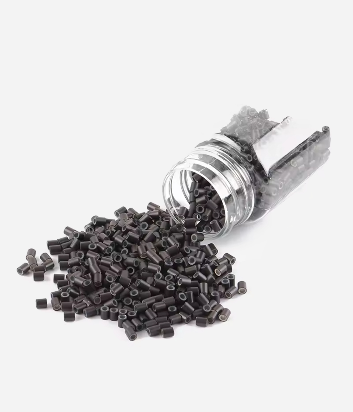 Hair Extension Copper Beads With Silicone 3.4x2.0x4.0mm