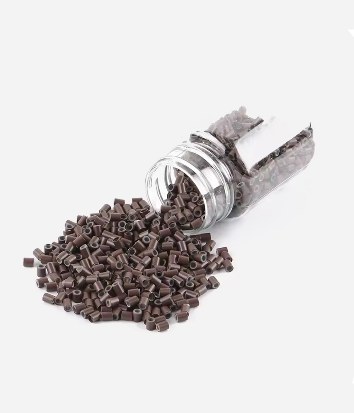 Hair Extension Copper Beads With Silicone 3.4x2.0x4.0mm