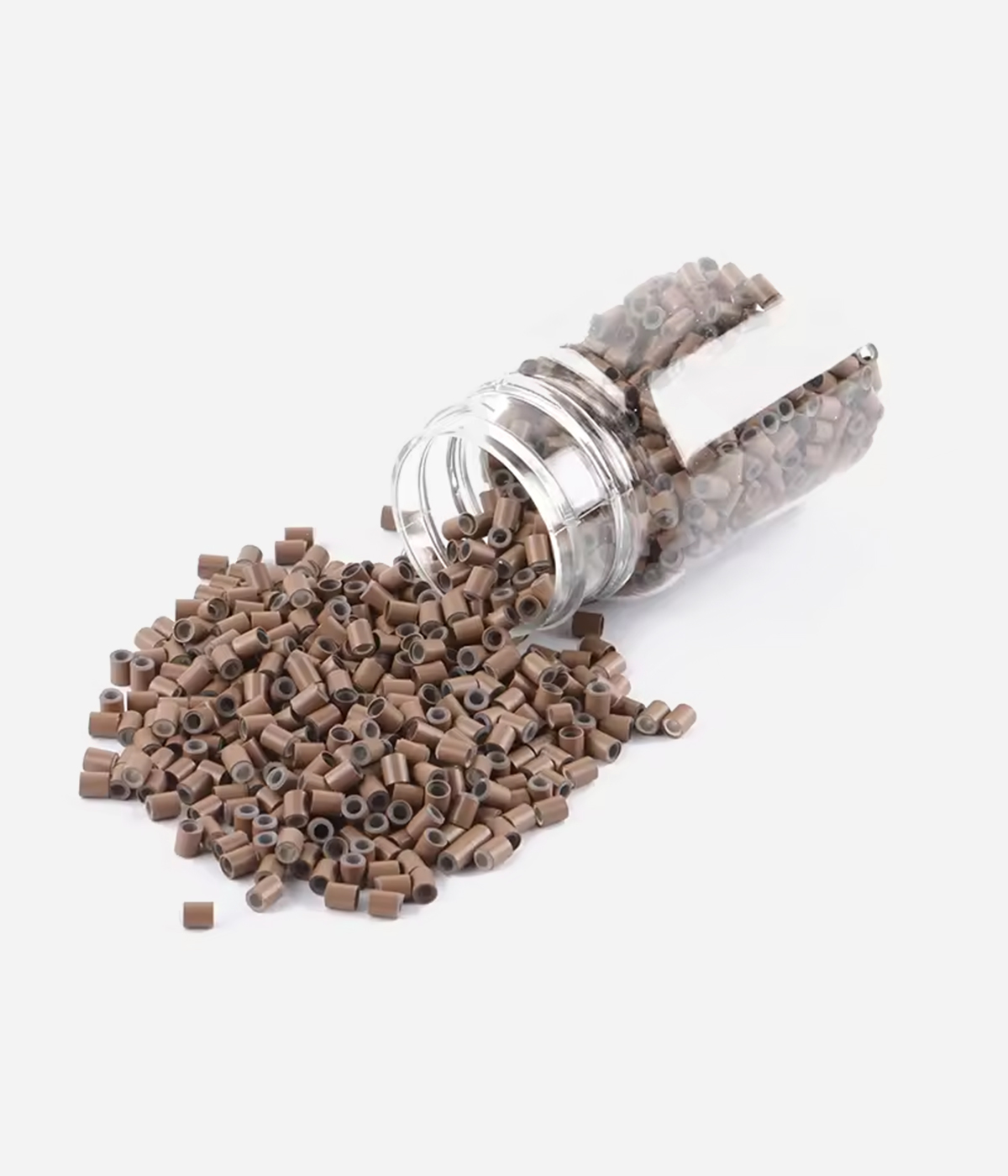 Hair Extension Copper Beads With Silicone 3.4x2.0x4.0mm