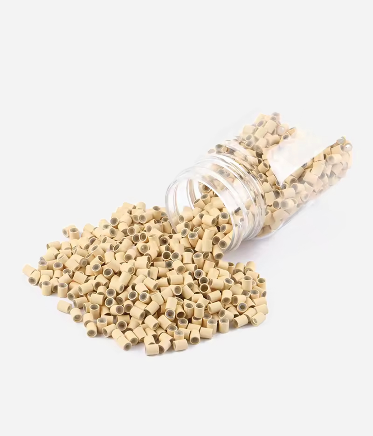 Hair Extension Copper Beads With Silicone 3.4x2.0x4.0mm